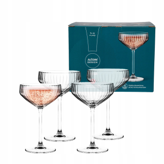 Poháre na víno - Poháre na Martini, poháre na šampanské, poháre na koktail Altom Design Plisse transparent 300ml 4 ks.